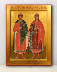 Икона «Борис и Глеб, благоверные князья» Белогорск
